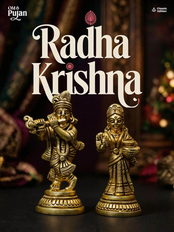 Radha Krishna Brass Idol – Classic Edition