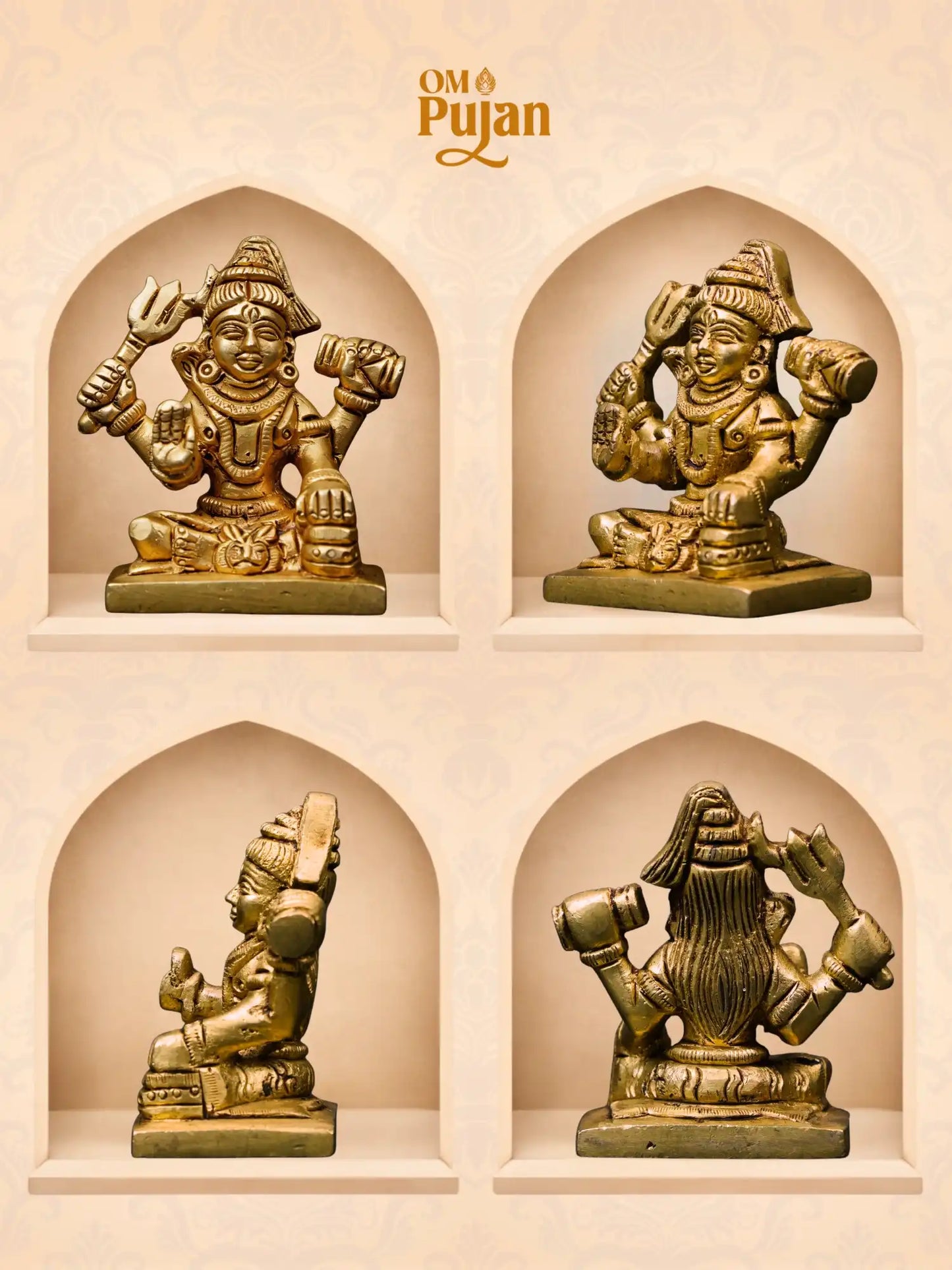 Brass Lord Shiva Idol for Home Mandi - Classic edition