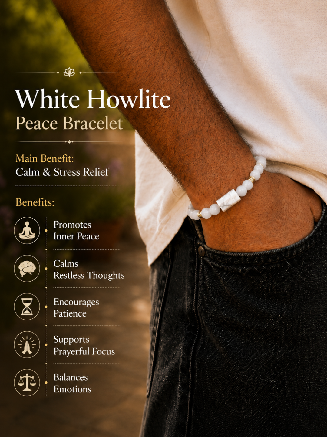 White Howlite Bracelet