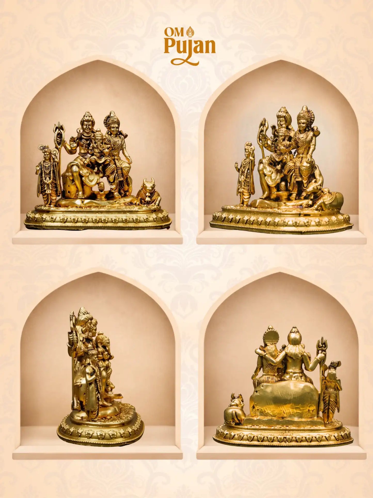 Antique Brass Shiv Parivar – Signature Edition
