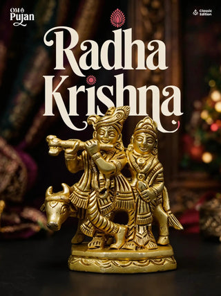 Radha Krishna Brass Idol – Classic Edition