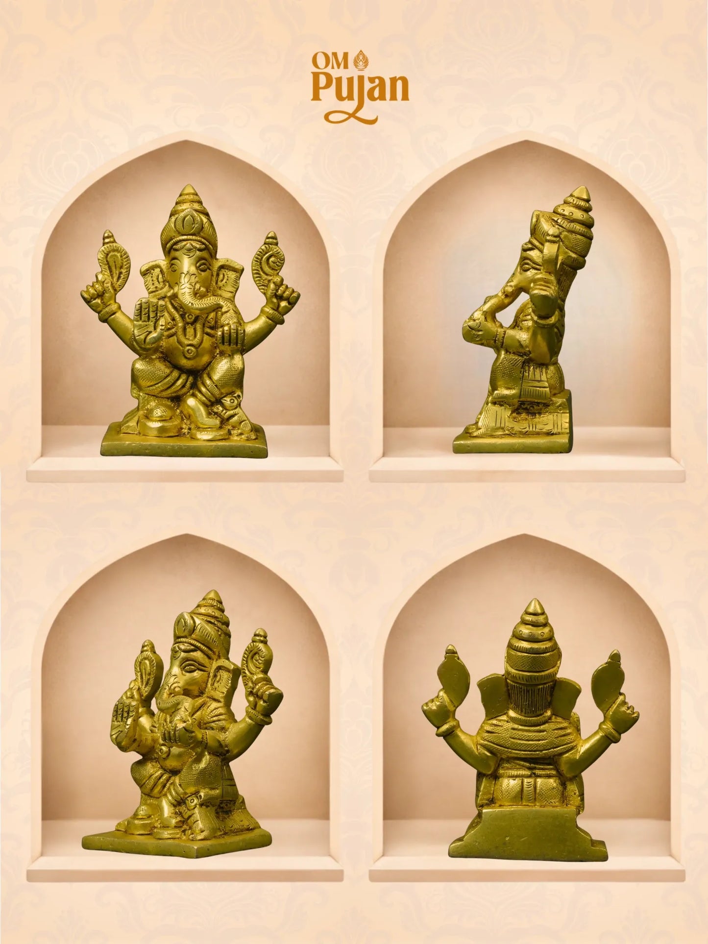 Shree Ganesh Ji Brass Idol - Classic Edition