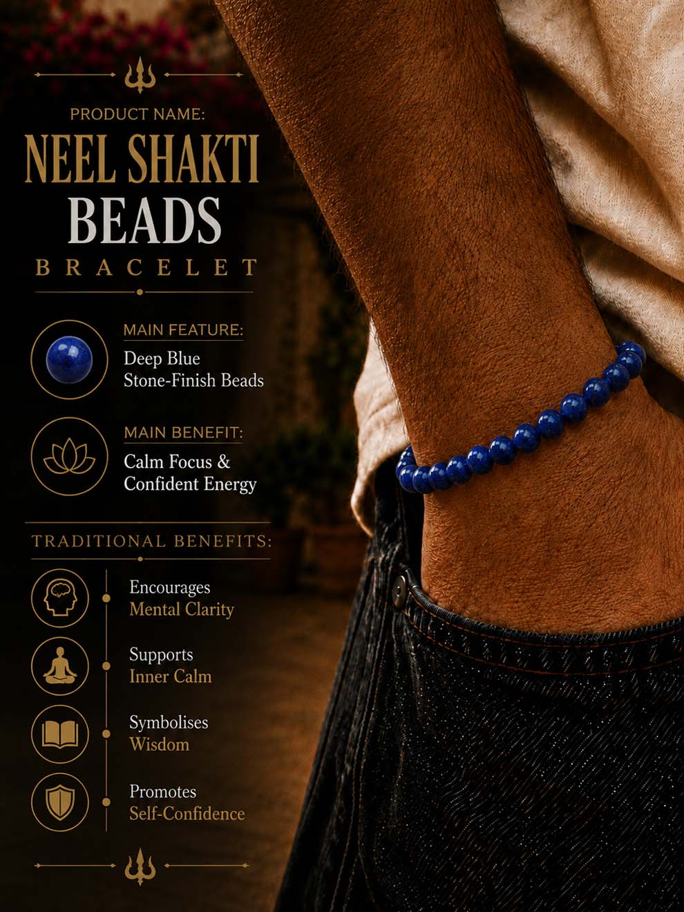 Neel Shakti Beads Bracelet