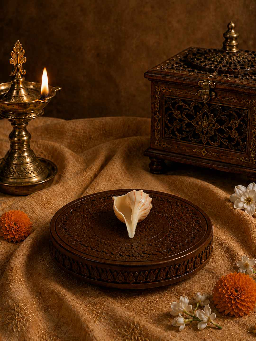 Shweta Divya Mini Pujan Shankh