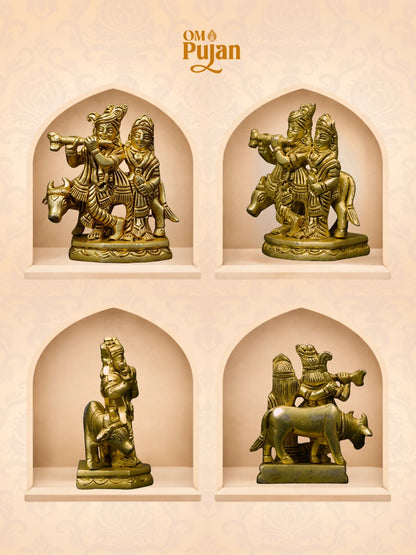 Radha Krishna Brass Idol – Classic Edition