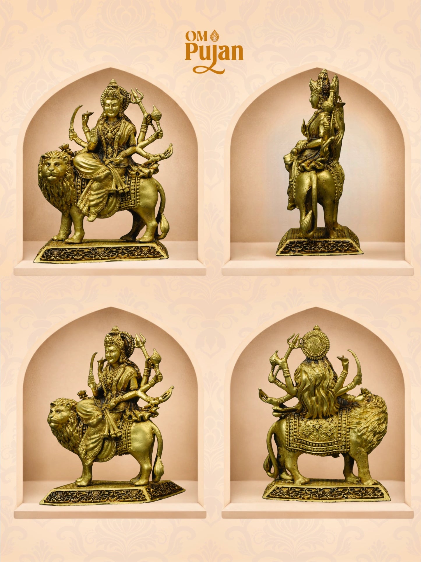 Maa Durga Brass Idol on Lion – Signature Edition