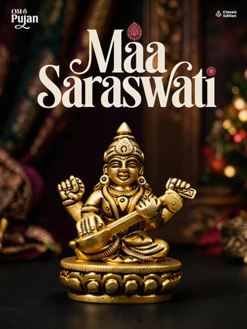 Maa Saraswati Brass Idol - Classic Edition