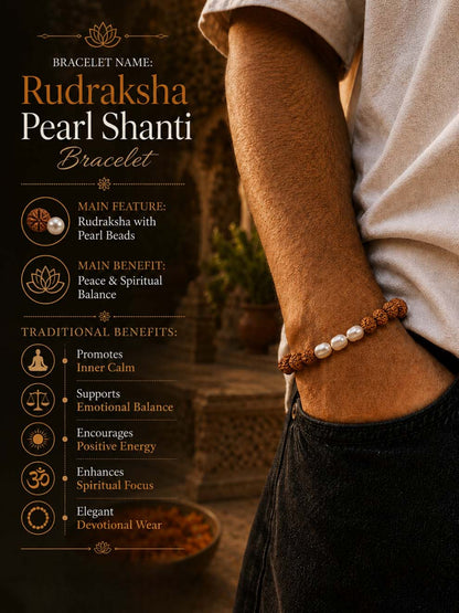 Rudraksha Pearl Shanti Bracelet