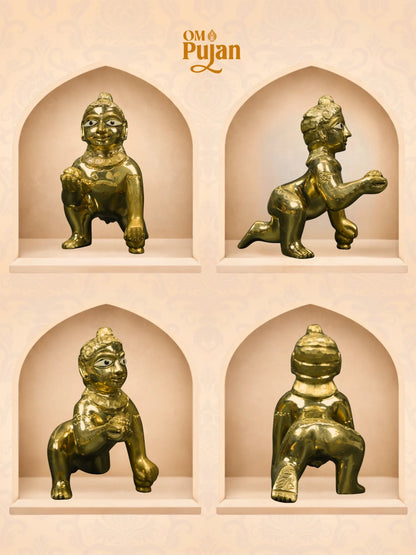 Brass Laddu Gopal Murti Premium Antique Finish