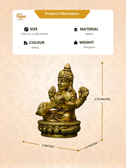 Maa Saraswati Brass Idol - Classic Edition
