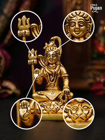 Shiv Shakti Brass Murti – Classic Edition