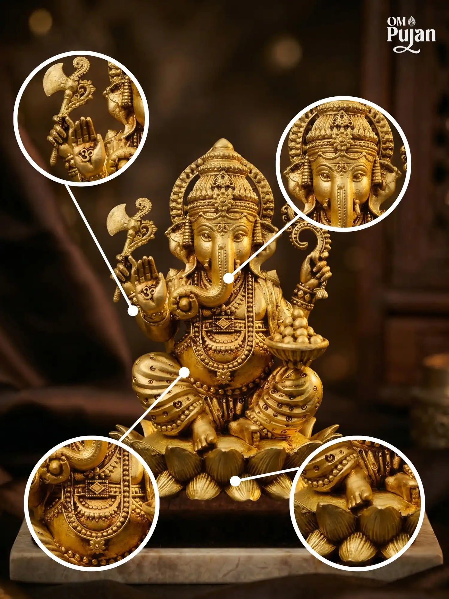 Shree Ganesh Ji Brass Idol – Signature Edition