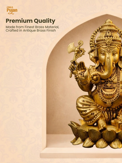 Shree Ganesh Ji Brass Idol – Signature Edition