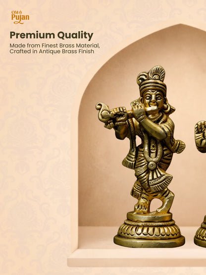 Radha Krishna Brass Idol – Classic Edition