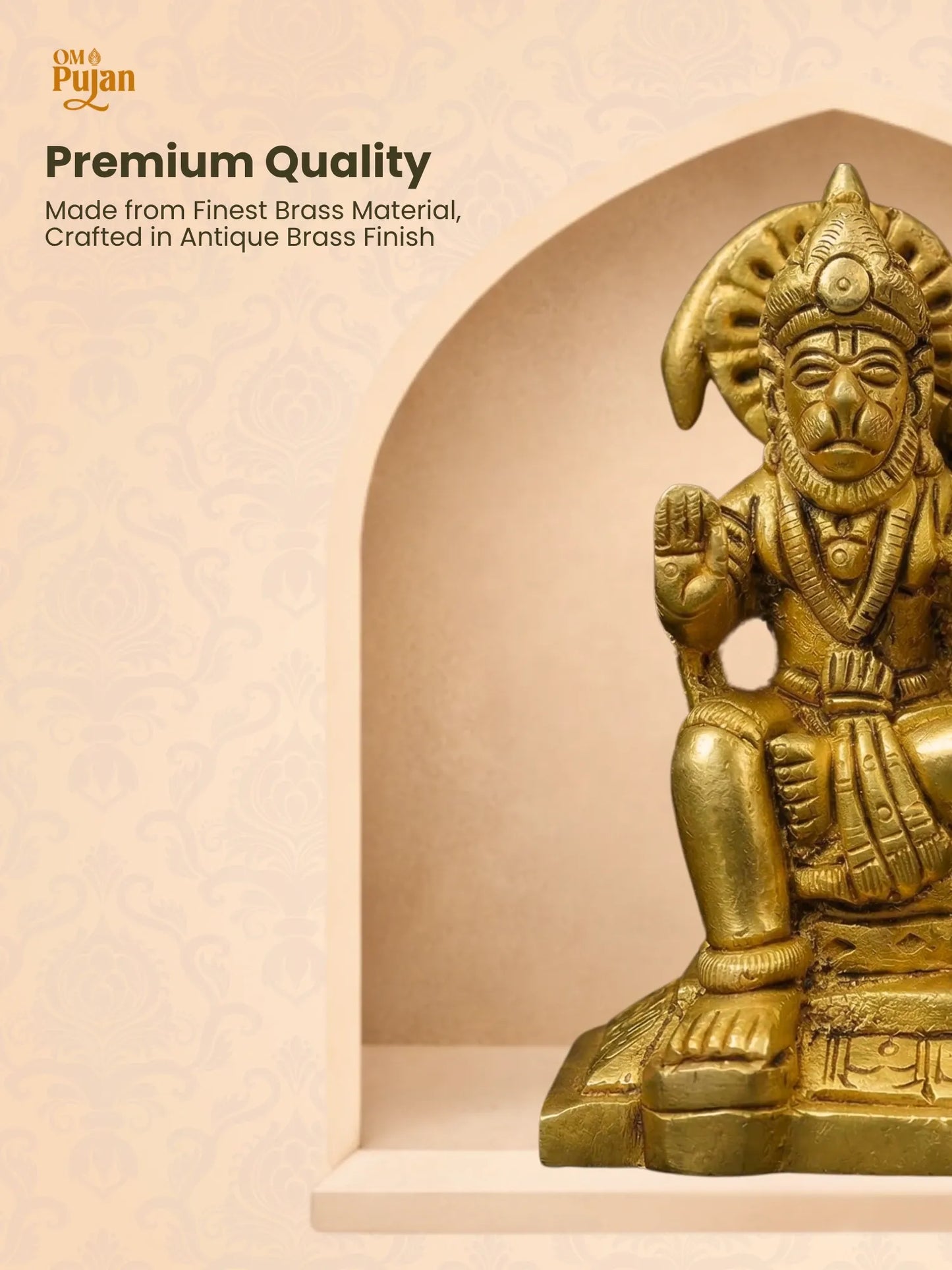 Shree Hanuman Ji Brass Idol - Classic Edition