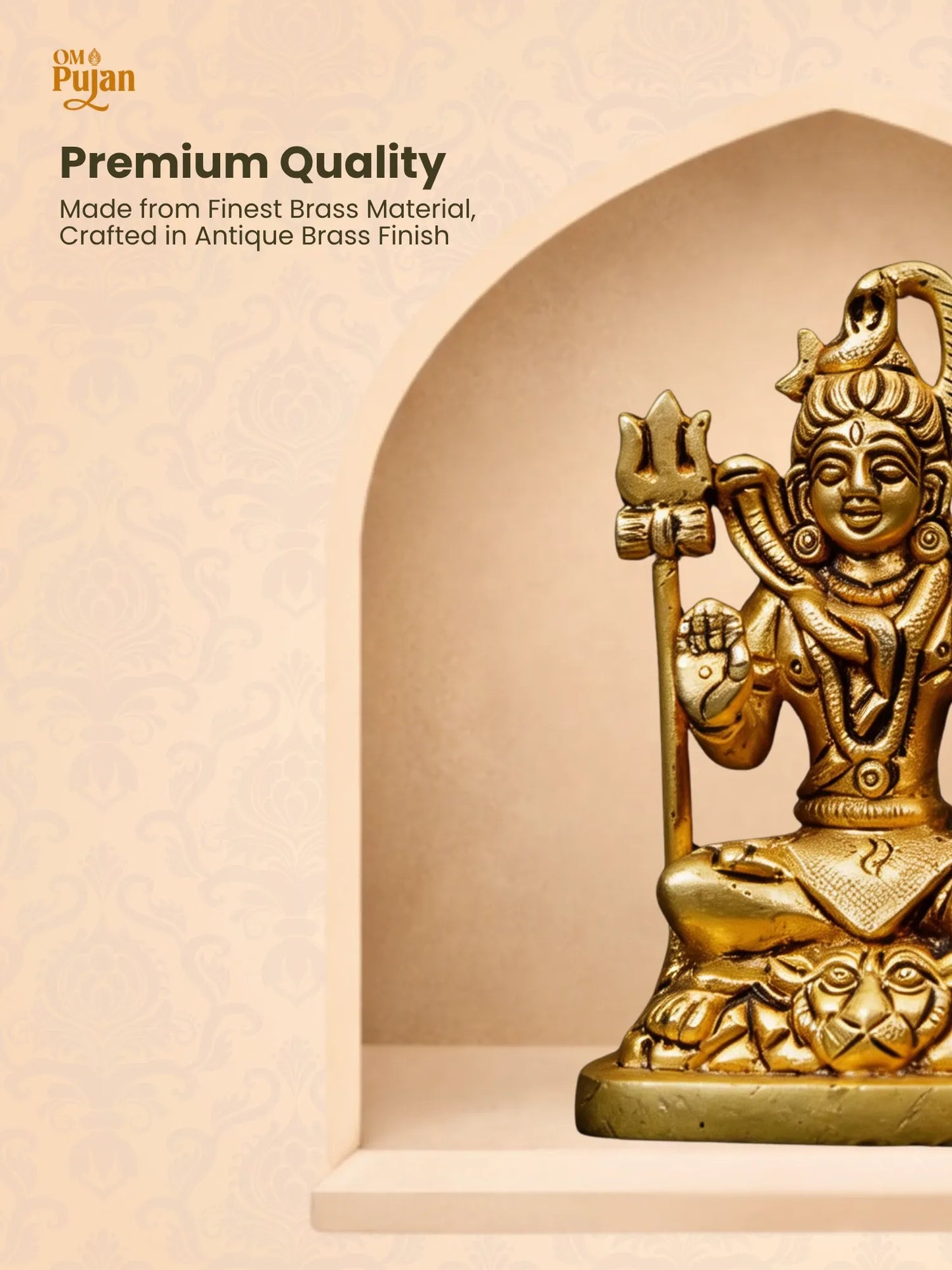 Shiv Shakti Brass Murti – Classic Edition