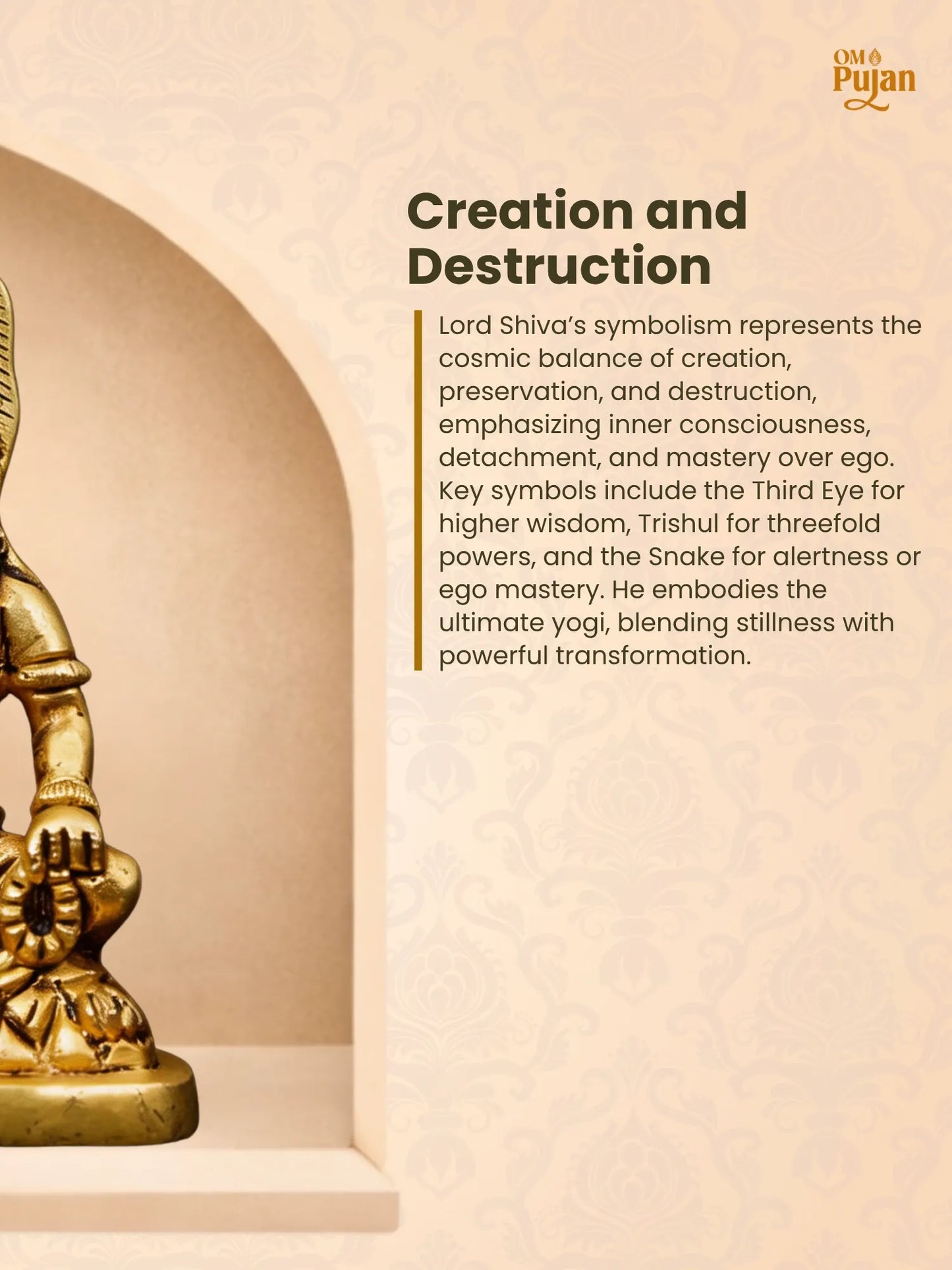 Shiv Shakti Brass Murti – Classic Edition