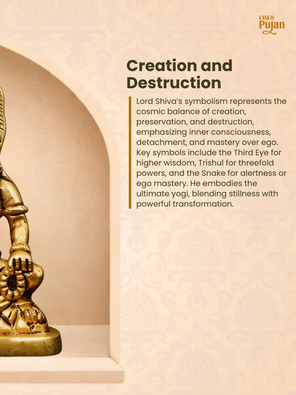Shiv Shakti Brass Murti – Classic Edition