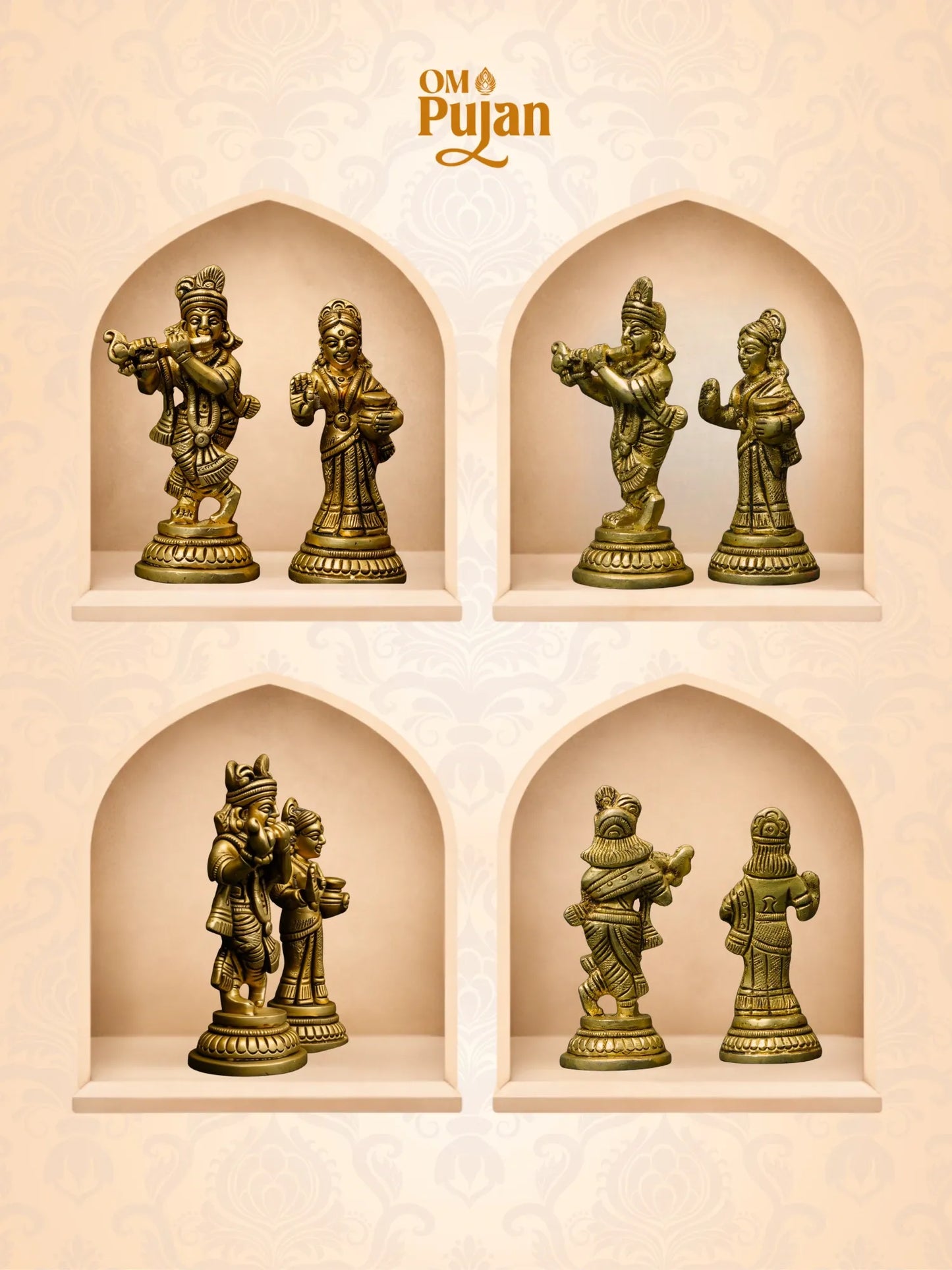 Radha Krishna Brass Idol – Classic Edition