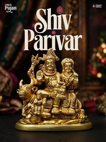 Brass Shiv Parivar Murti for Home Mandir – Classic Edition