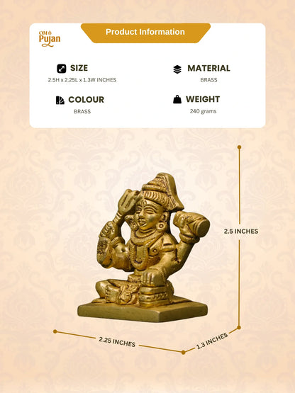Brass Lord Shiva Idol for Home Mandi - Classic edition