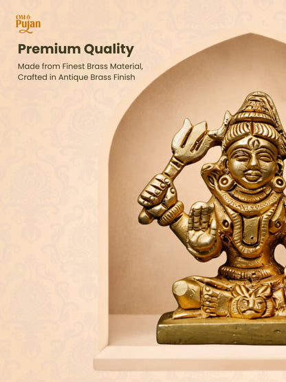 Brass Lord Shiva Idol for Home Mandi - Classic edition