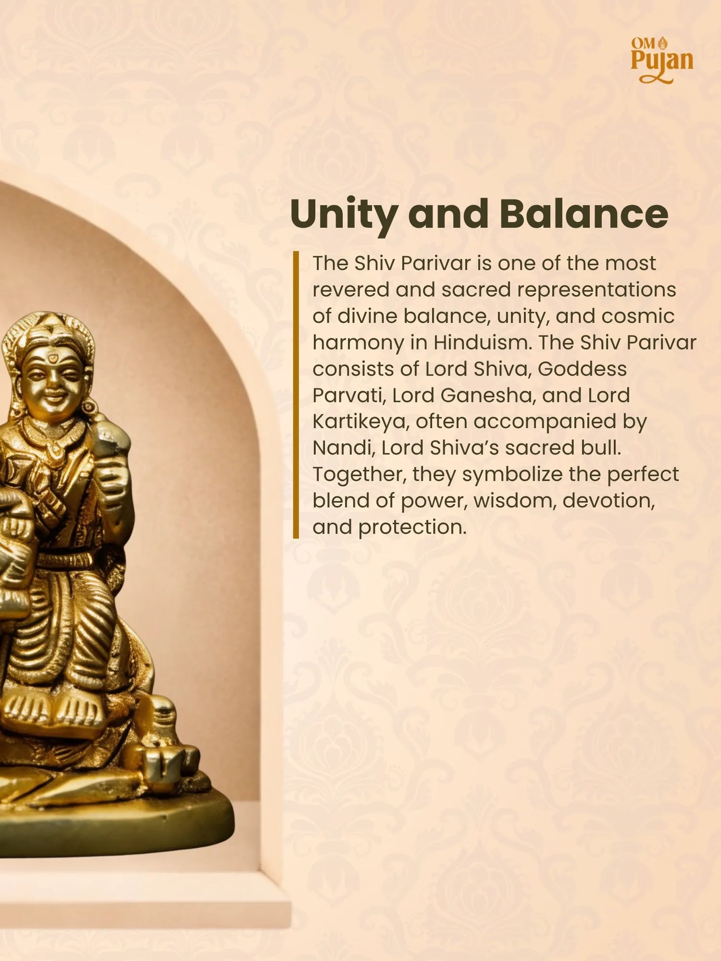 Brass Shiv Parivar Murti for Home Mandir – Classic Edition