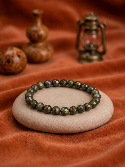 Faceted Pyrite Prosperity Bracelet
