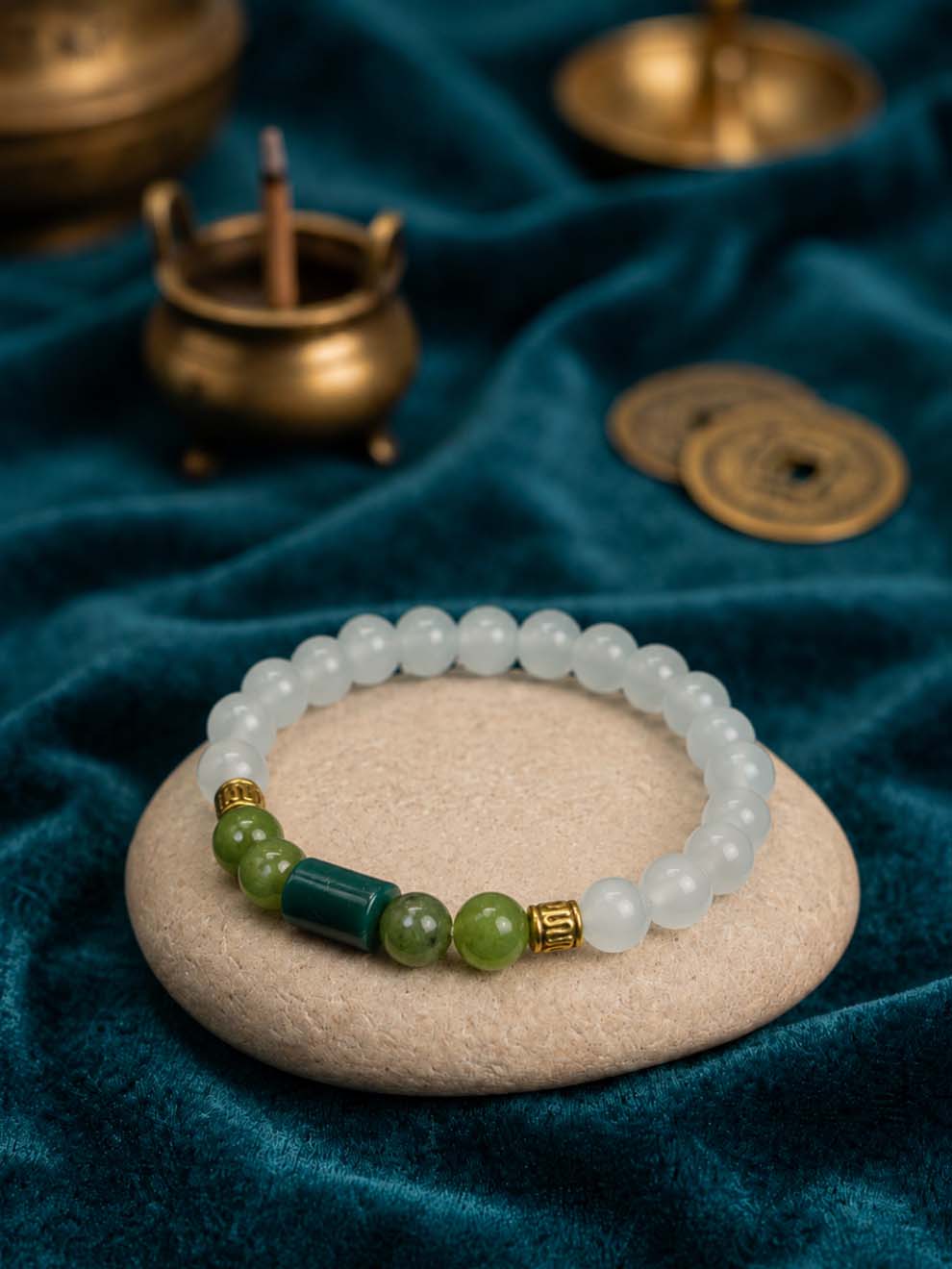Green Aventurine & Cat’s Eye Prosperity Bracelet
