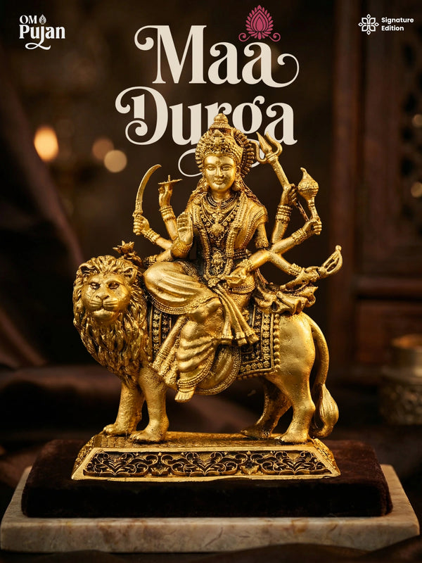 Maa Durga Brass Idol on Lion – Signature Edition
