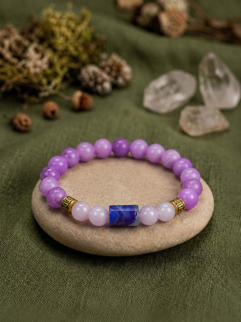 Purple Agate Clarity Bracelet