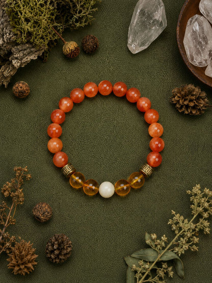 Citrine & Orange Quartz Spiritual Bracelet