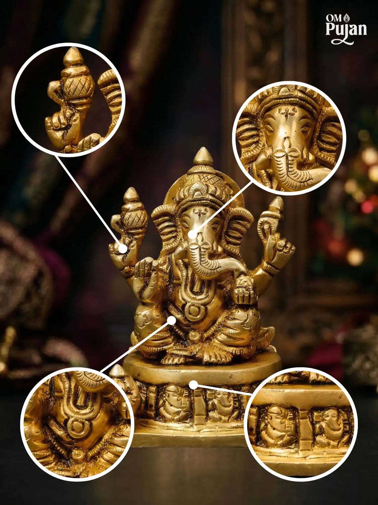 Shree Ganesh Ji Brass Idol – Classic Edition
