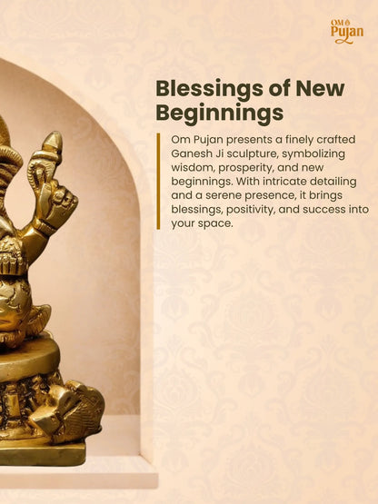Shree Ganesh Ji Brass Idol – Classic Edition