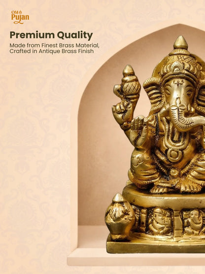 Shree Ganesh Ji Brass Idol – Classic Edition