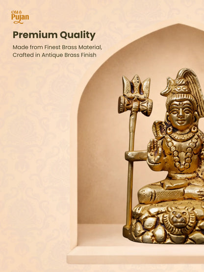 Brass Lord Shiva Idol - Classic Edition