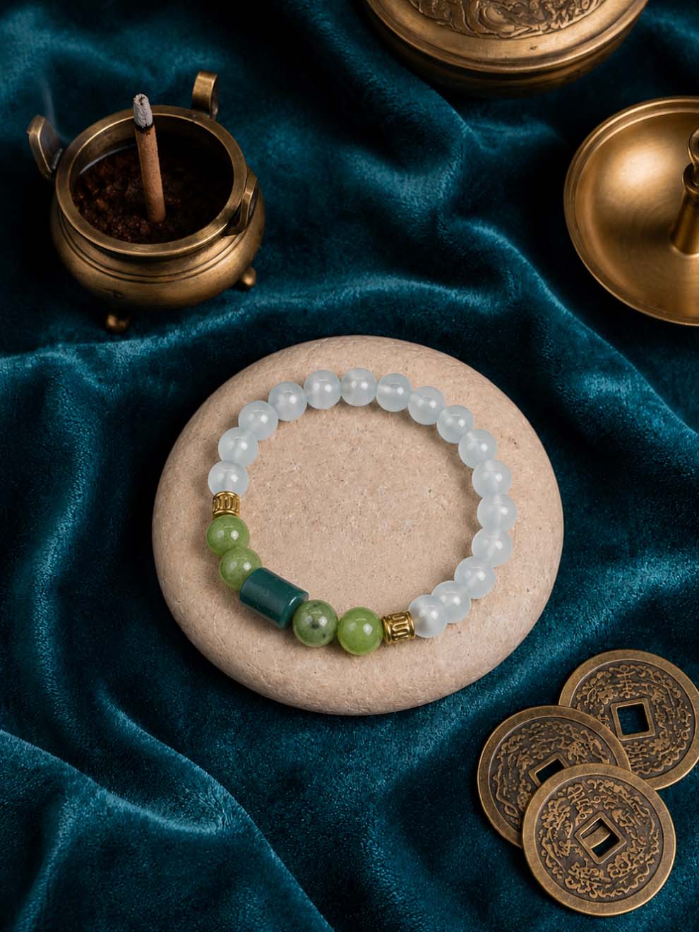 Green Aventurine & Cat’s Eye Prosperity Bracelet