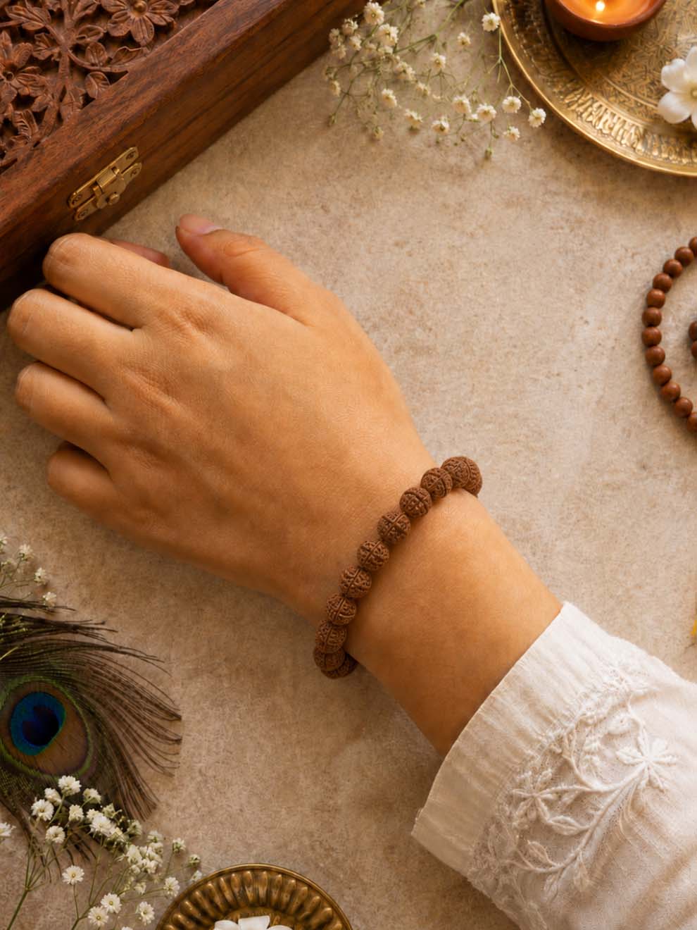 4 Mukhi Rudraksha Brahma Bracelet