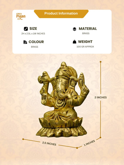 Shree Ganesh Ji Brass Idol – Classic Edition