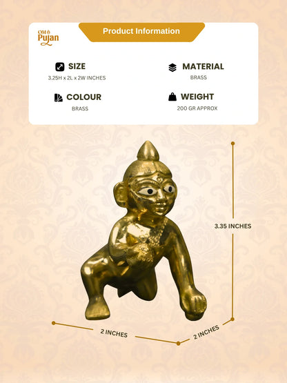 Brass Laddu Gopal Murti