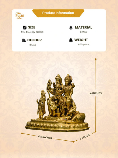 Antique Brass Shiv Parivar – Signature Edition