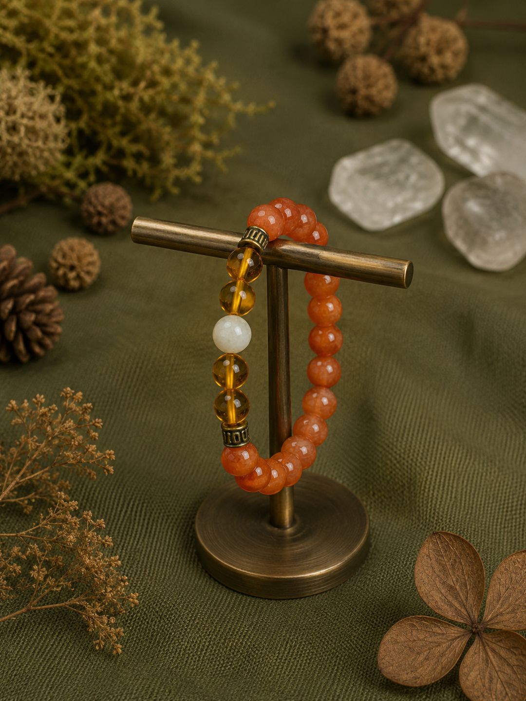 Citrine & Orange Quartz Spiritual Bracelet