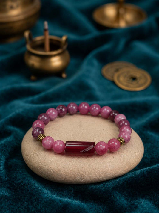 Pink Agate Love Bracelet