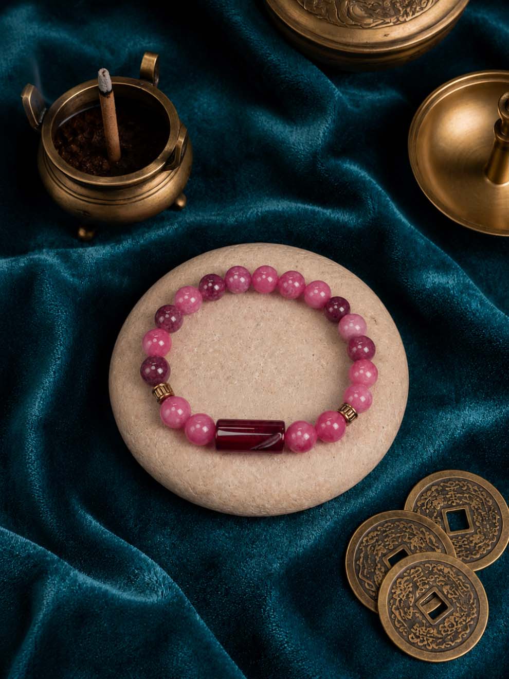 Pink Agate Love Bracelet