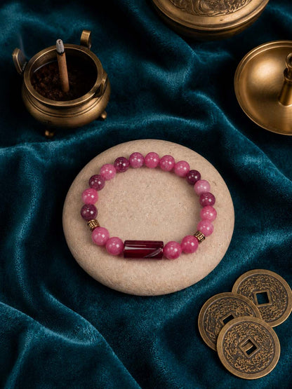 Pink Agate Love Bracelet