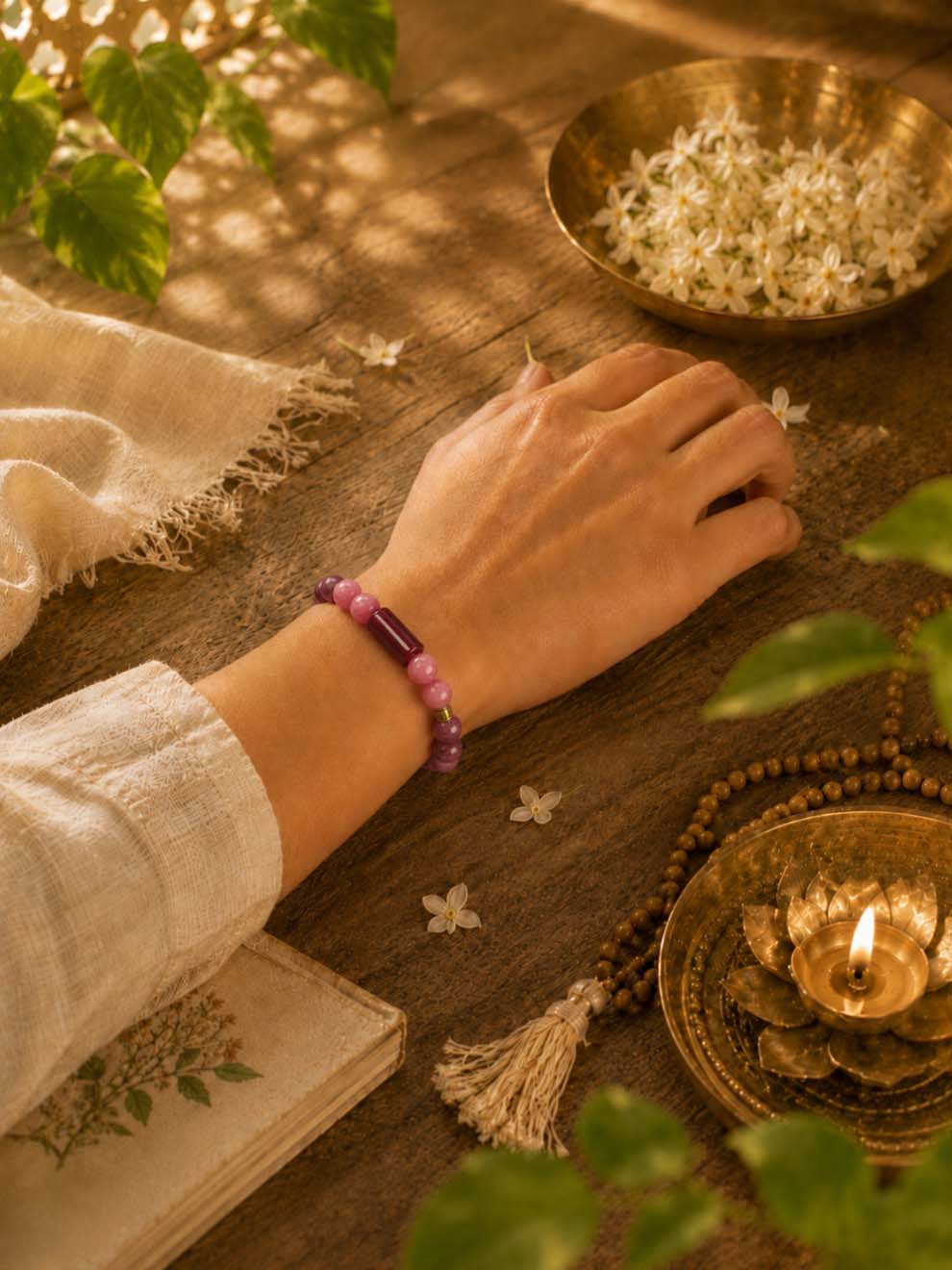 Pink Agate Love Bracelet