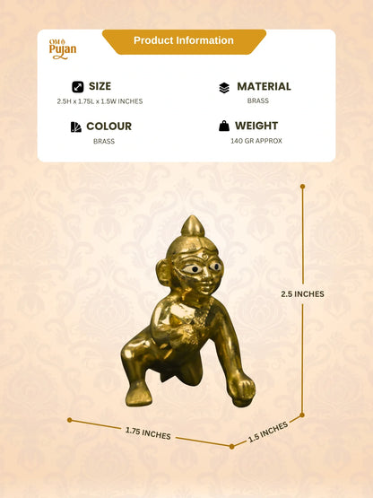 Brass Laddu Gopal Murti
