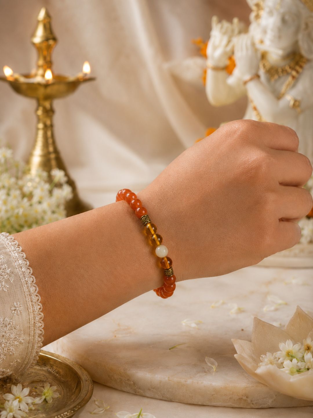 Citrine & Orange Quartz Spiritual Bracelet
