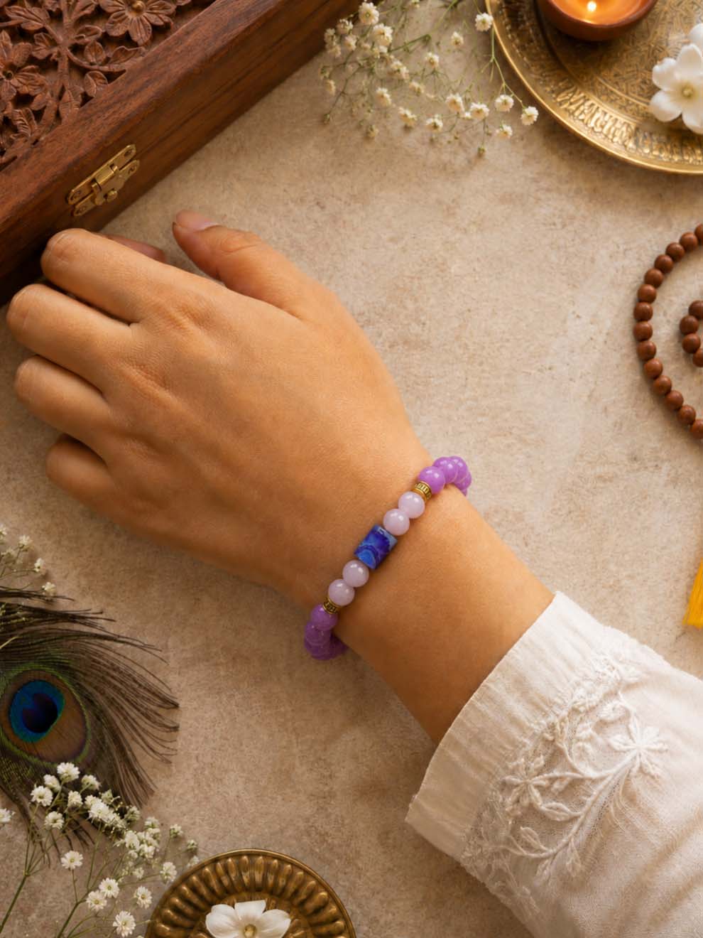 Purple Agate Clarity Bracelet