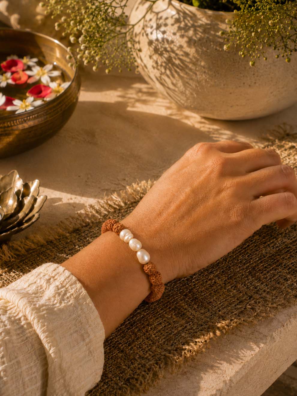 Rudraksha Pearl Shanti Bracelet